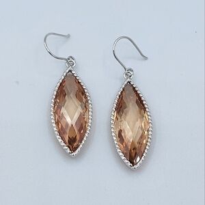 Elongated Crystal Drop Earrings #2420